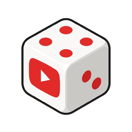 Die with Youtube logo on one side